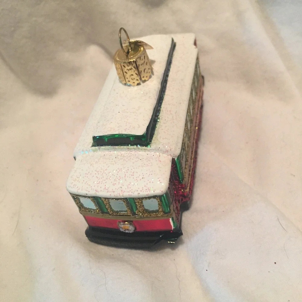 Christmas Ornament 2007 Old World‎ Christmas Cable Car with Box EUC